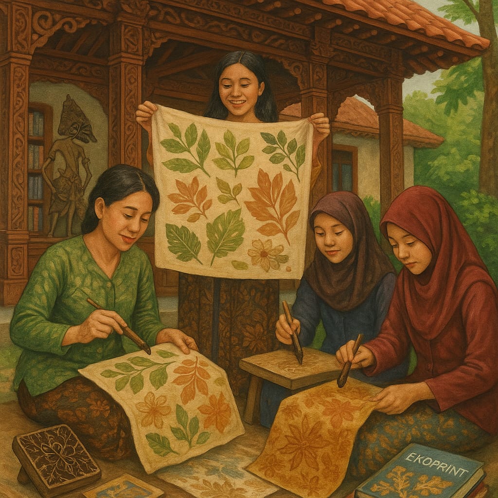 Meningkatkan Literasi Masyarakat melalui Ekoprint dan Batik Tulis